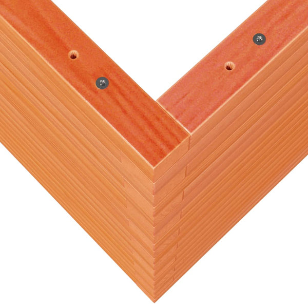 vidaXL Planter Wax Brown 50x50x68.5 cm Solid Pine Wood