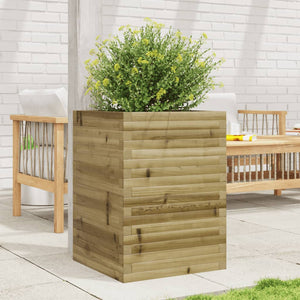 vidaXL Garden Planter 50x50x68.5 cm Impregnated Pinewood