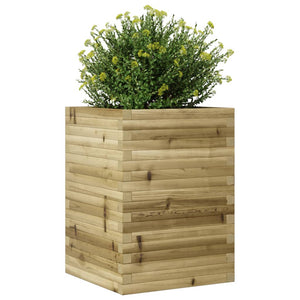 vidaXL Garden Planter 50x50x68.5 cm Impregnated Pinewood