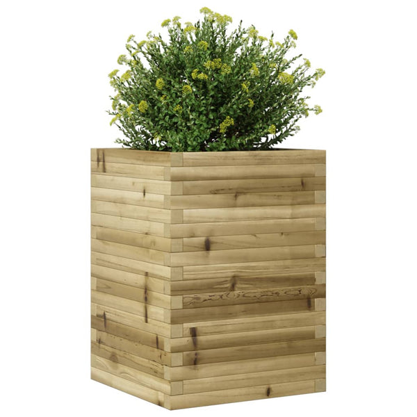 vidaXL Garden Planter 50x50x68.5 cm Impregnated Pinewood