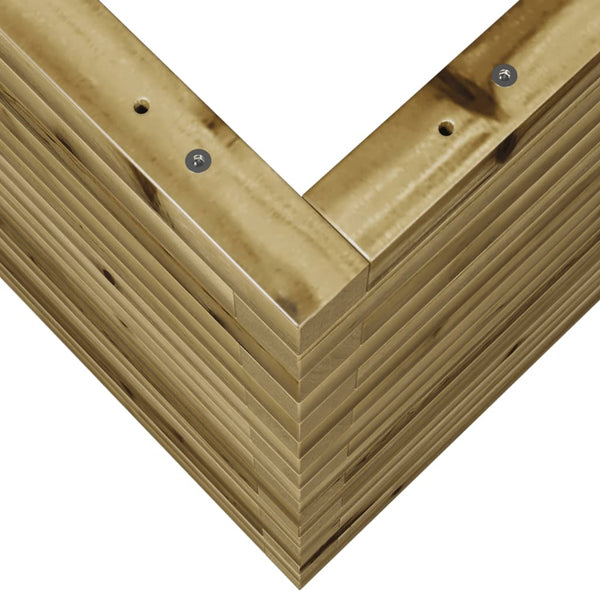 vidaXL Garden Planter 50x50x68.5 cm Impregnated Pinewood