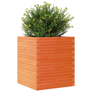 vidaXL Planter Wax Brown 60x60x68.5 cm Solid Pine Wood
