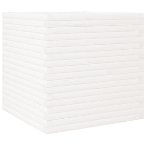 vidaXL Planter White 70x70x68.5 cm Solid Pine Wood