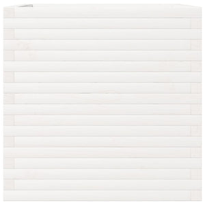vidaXL Planter White 70x70x68.5 cm Solid Pine Wood