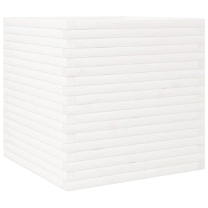 vidaXL Planter White 70x70x68.5 cm Solid Pine Wood