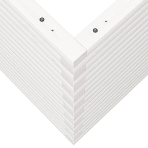 vidaXL Planter White 70x70x68.5 cm Solid Pine Wood
