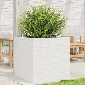 vidaXL Planter White 70x70x68.5 cm Solid Pine Wood