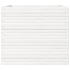 vidaXL Planter White 80x80x68.5 cm Solid Pine Wood