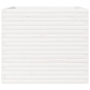 vidaXL Planter White 80x80x68.5 cm Solid Pine Wood