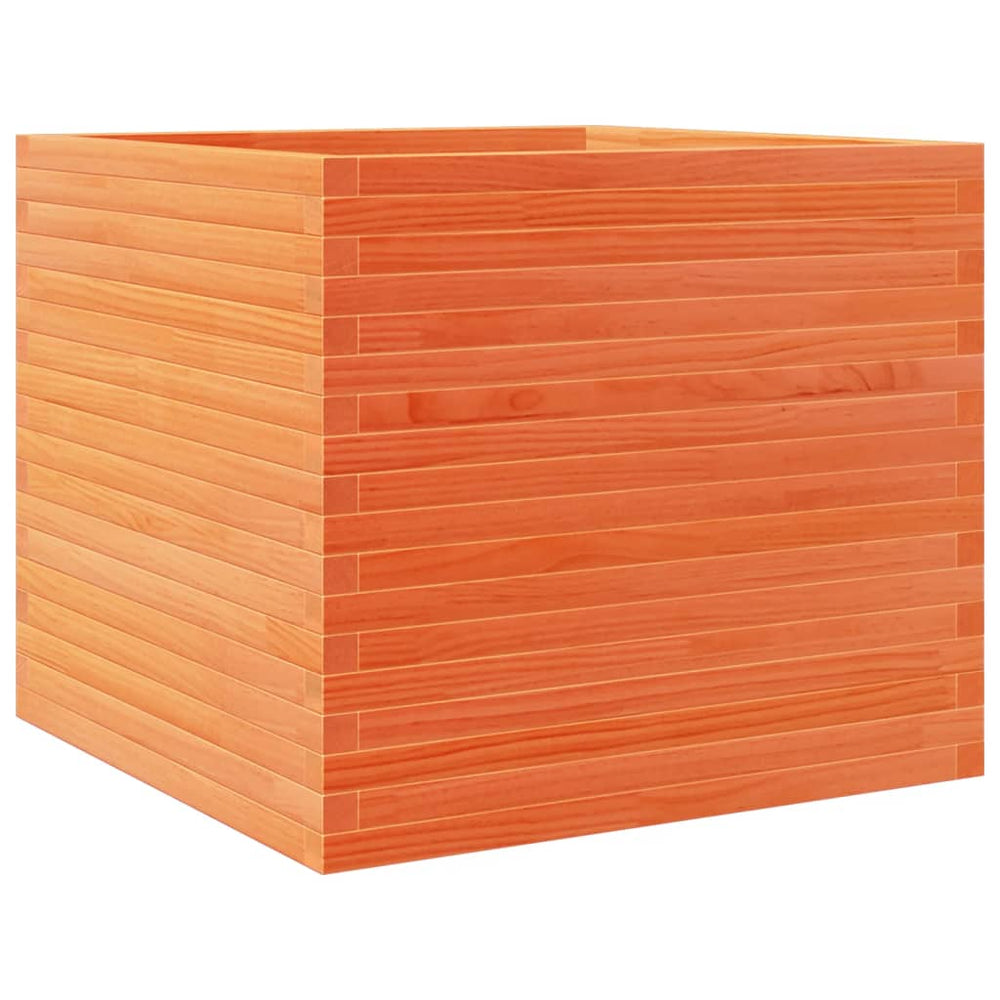 vidaXL Planter Wax Brown 80x80x68.5 cm Solid Pine Wood