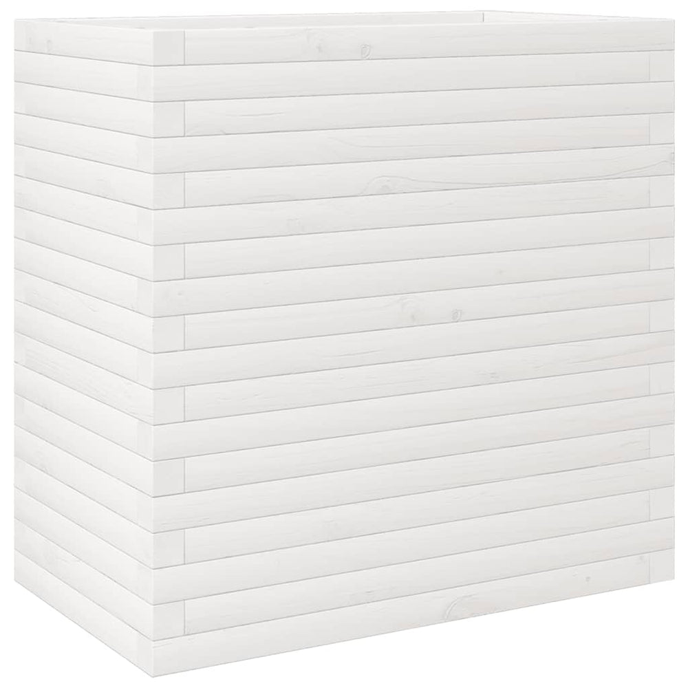 vidaXL Planter White 70x40x68.5 cm Solid Pine Wood