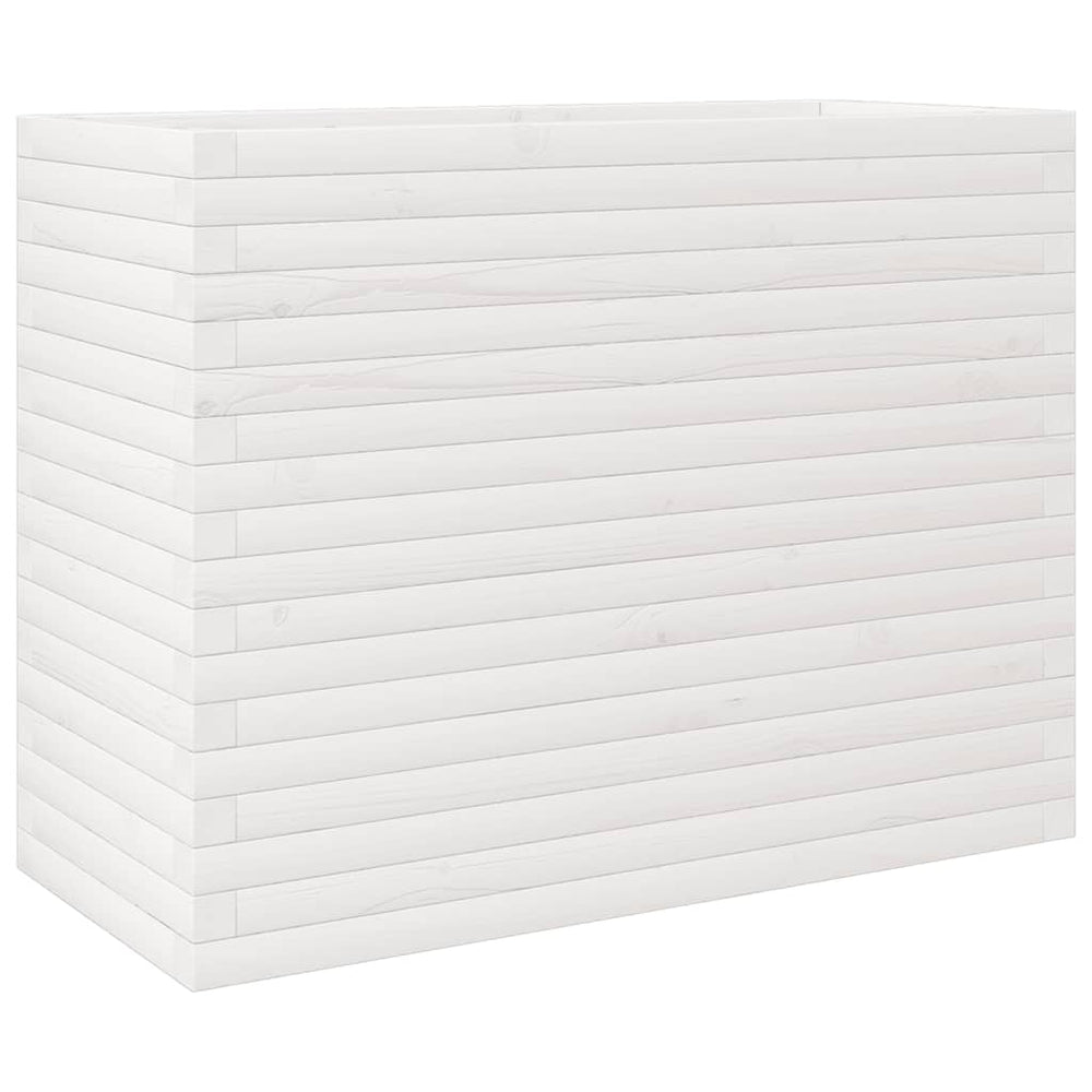 vidaXL Raised Garden Bed White 90x40x68.5 cm Solid Pine Wood