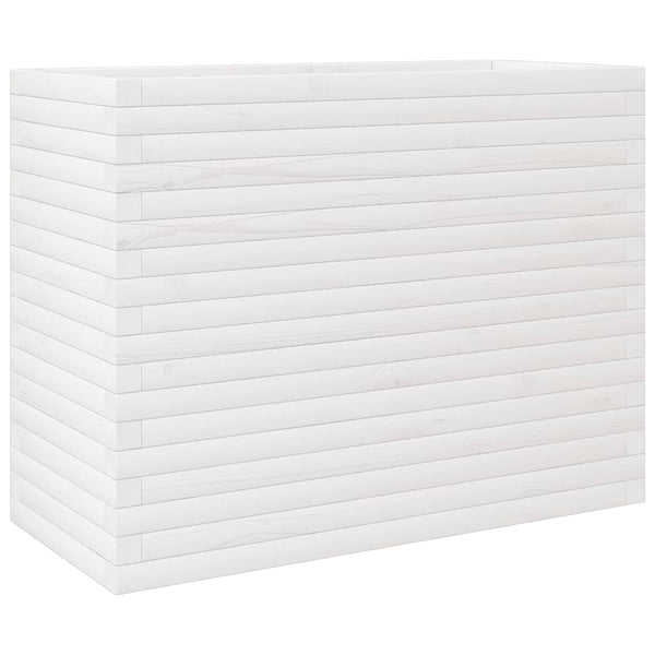 vidaXL Raised Garden Bed White 90x40x68.5 cm Solid Pine Wood