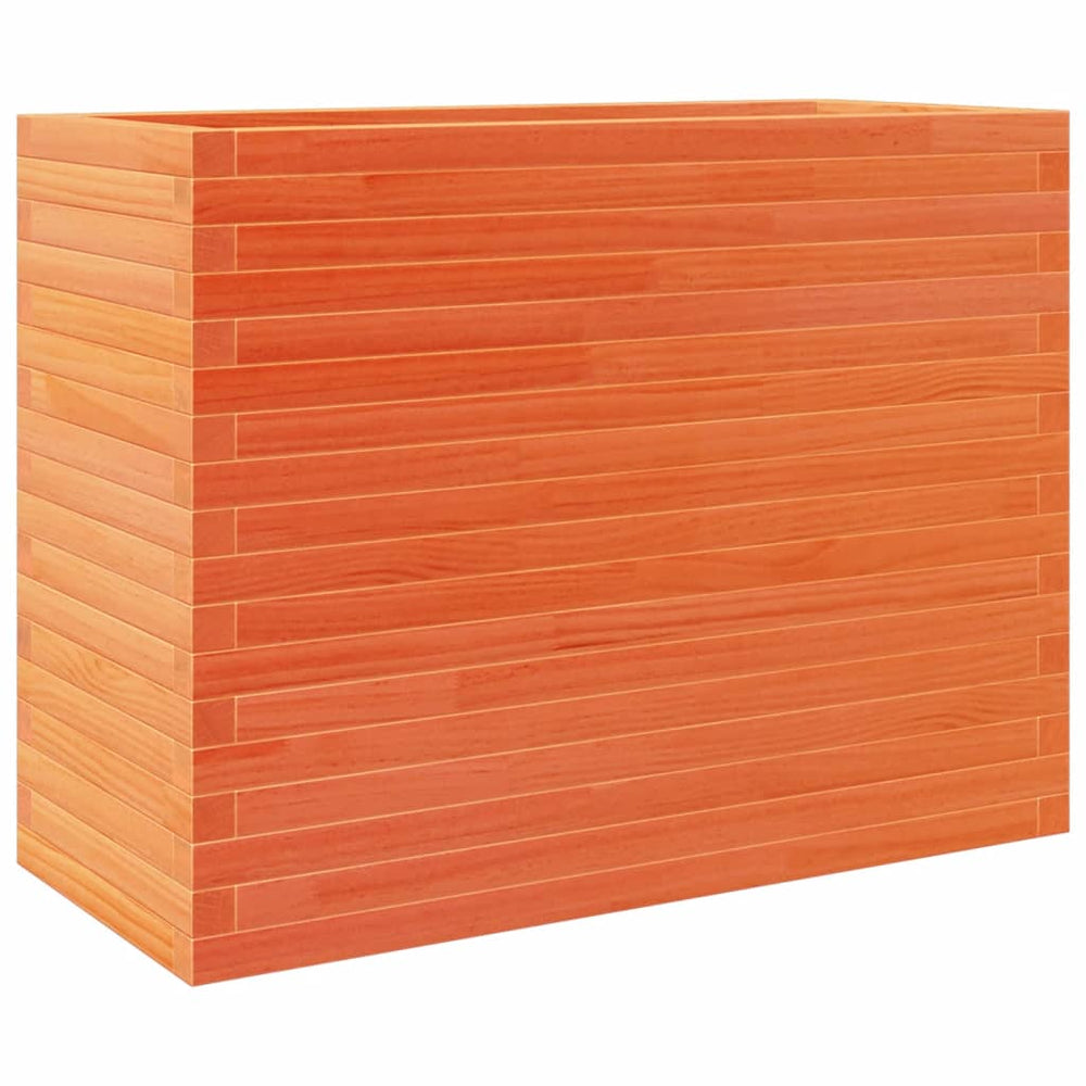 vidaXL Planter Wax Brown 90x40x68.5 cm Solid Pine Wood