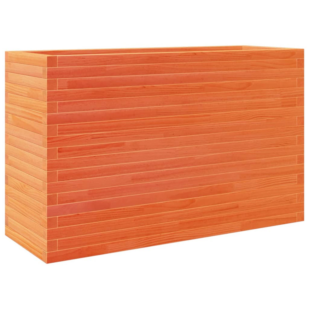 vidaXL Planter Wax Brown 110x40x68.5 cm Solid Pine Wood