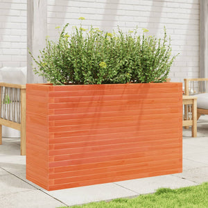 vidaXL Planter Wax Brown 110x40x68.5 cm Solid Pine Wood