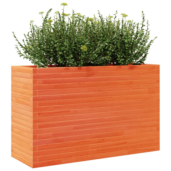 vidaXL Planter Wax Brown 110x40x68.5 cm Solid Pine Wood