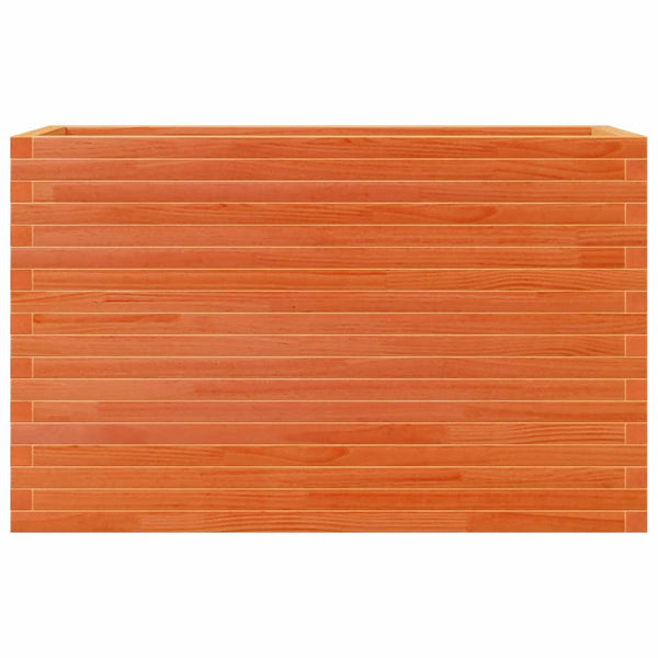 vidaXL Planter Wax Brown 110x40x68.5 cm Solid Pine Wood