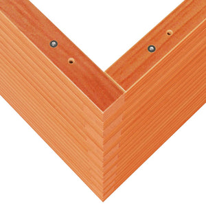 vidaXL Planter Waxed Brown 110x60x68.5 cm Solid Pine Wood