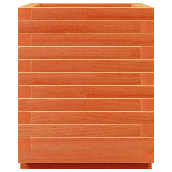 vidaXL Planter Wax Brown 40x40x49.5 cm Solid Pine Wood