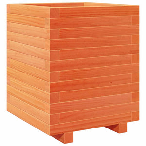 vidaXL Planter Wax Brown 40x40x49.5 cm Solid Pine Wood