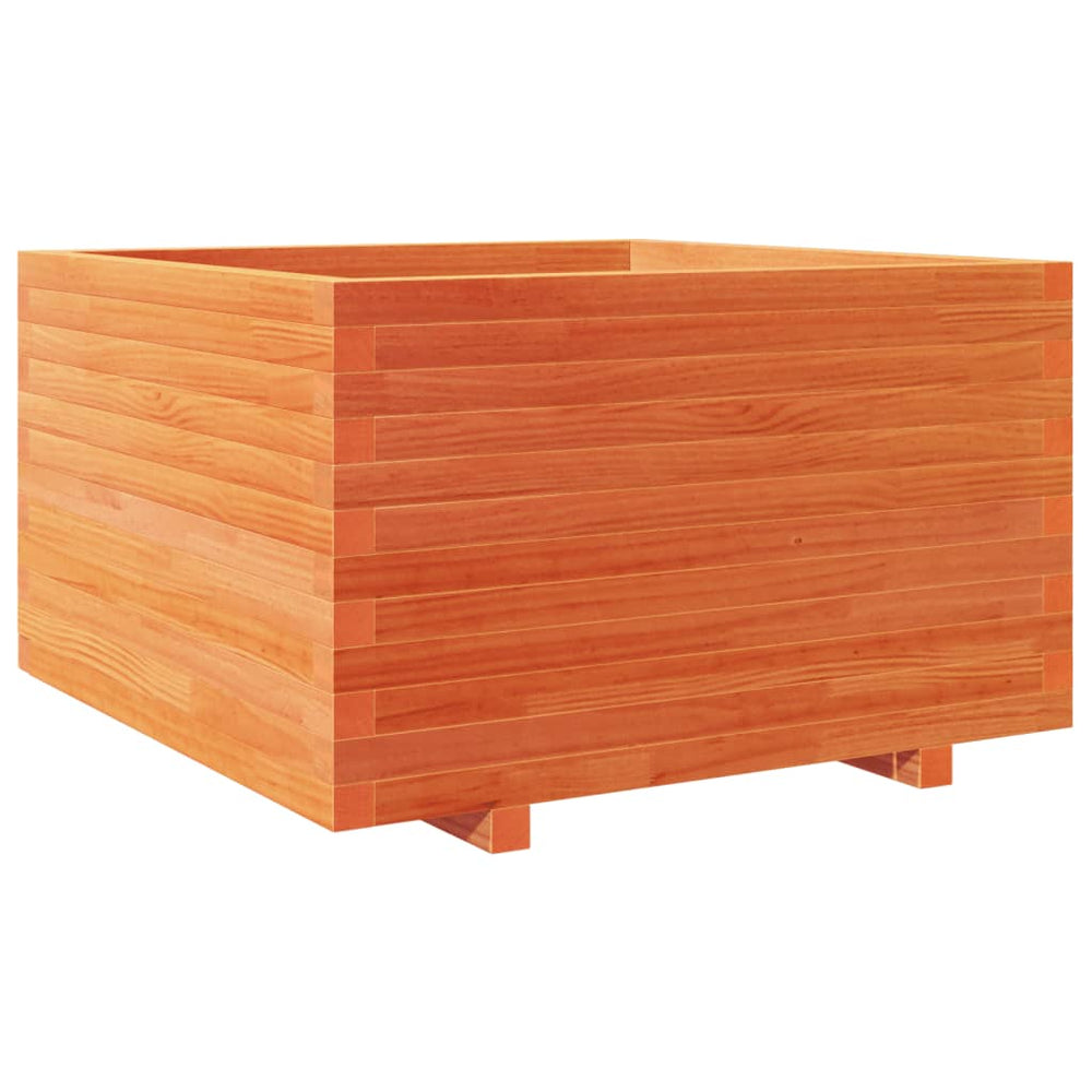 vidaXL Garden Planter Wax Brown 80x80x49.5 cm Solid Pine Wood