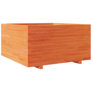 vidaXL Planter Wax Brown 90x90x49.5 cm Solid Pine Wood
