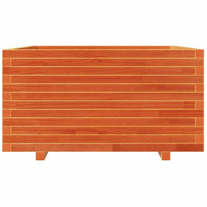 vidaXL Planter Wax Brown 90x90x49.5 cm Solid Pine Wood