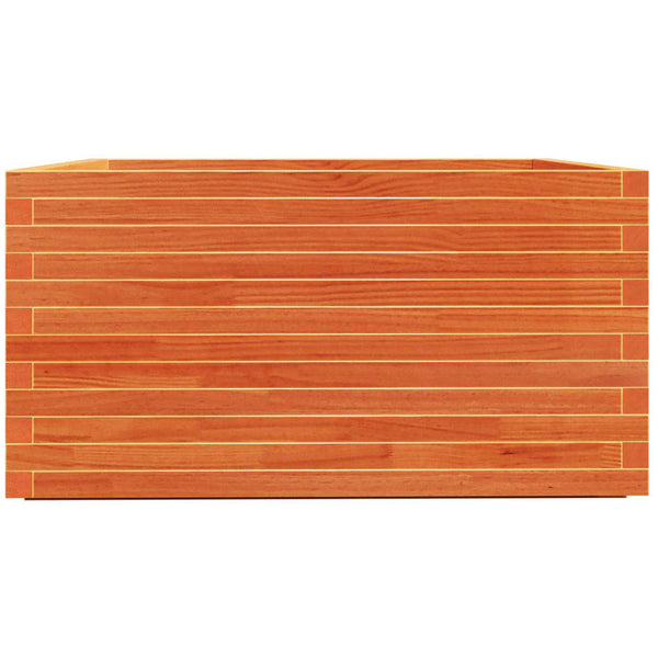 vidaXL Planter Wax Brown 90x90x49.5 cm Solid Pine Wood