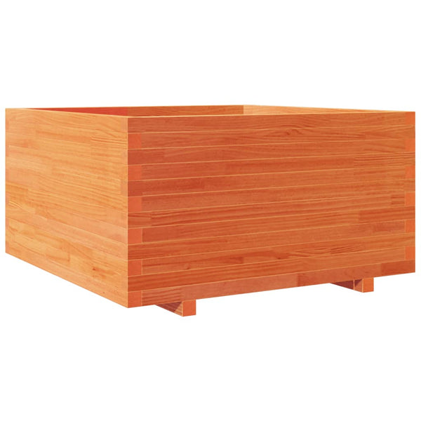 vidaXL Planter Wax Brown 90x90x49.5 cm Solid Pine Wood