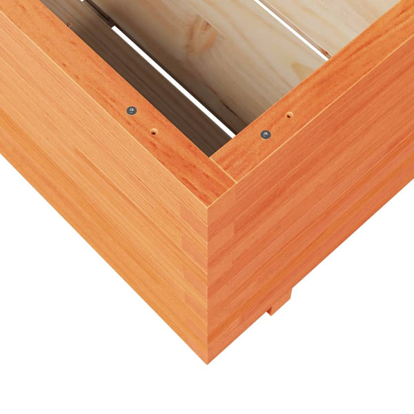 vidaXL Planter Wax Brown 90x90x49.5 cm Solid Pine Wood