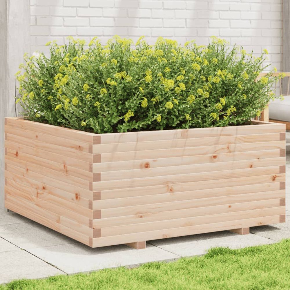 vidaXL Planter 100x100x49.5 cm Solid Pine Wood