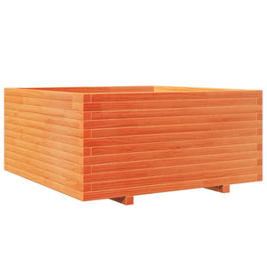 vidaXL Planter Wax Brown 100x100x49.5 cm Solid Pine Wood