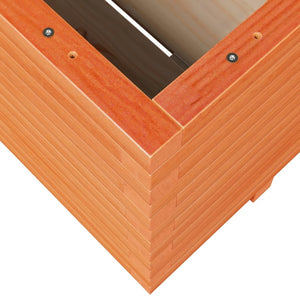 vidaXL Planter Wax Brown 100x100x49.5 cm Solid Pine Wood