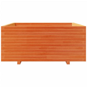 vidaXL Grow Bed Wax Brown 110x110x49.5 cm Solid Pine Wood