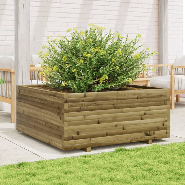 vidaXL Planter 110x110x49.5 cm Impregnated Pine Wood