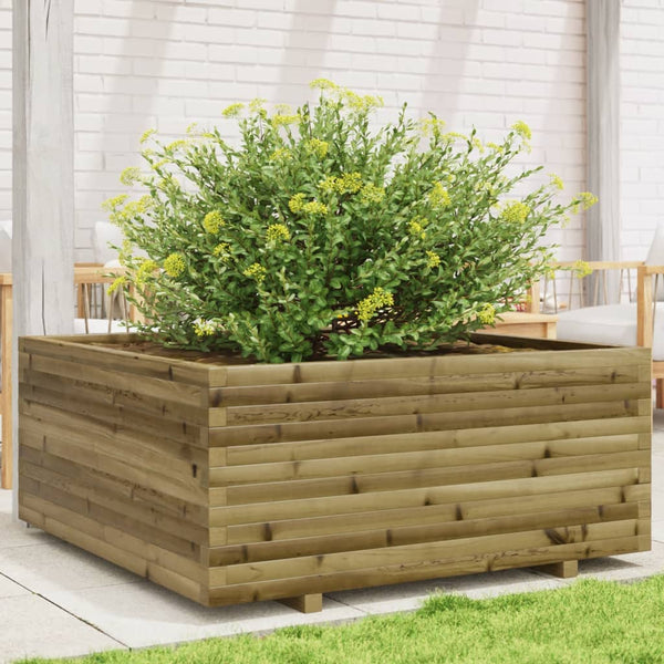 vidaXL Planter 110x110x49.5 cm Impregnated Pine Wood