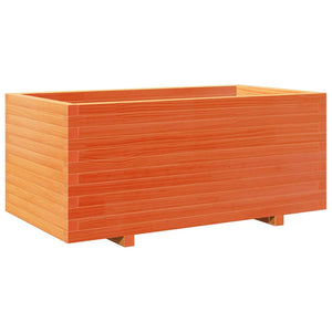 vidaXL Planter Waxed Brown 110x60x49.5 cm Solid Pine Wood