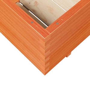 vidaXL Planter Waxed Brown 110x60x49.5 cm Solid Pine Wood