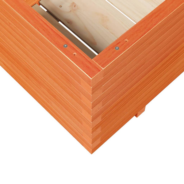 vidaXL Planter Waxed Brown 110x60x49.5 cm Solid Pine Wood
