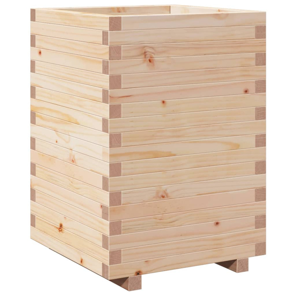 vidaXL Planter 50x50x72.5 cm Solid Pine Wood