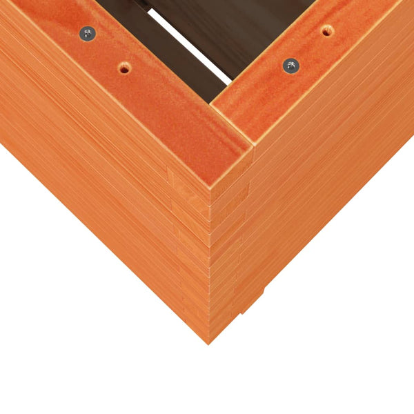 vidaXL Garden Planter Wax Brown 50x50x72.5 cm Solid Pine Wood