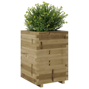 vidaXL Garden Planter 50x50x72.5 cm Impregnated Pinewood