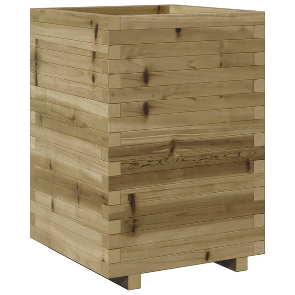 vidaXL Garden Planter 50x50x72.5 cm Impregnated Pinewood