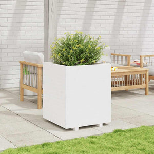 vidaXL Planter White 60x60x72.5 cm Solid Pine Wood