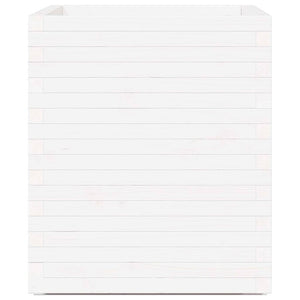 vidaXL Planter White 60x60x72.5 cm Solid Pine Wood
