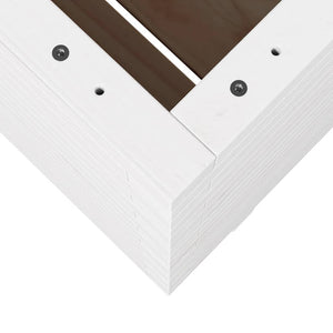 vidaXL Planter White 60x60x72.5 cm Solid Pine Wood