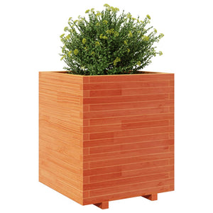 vidaXL Planter Wax Brown 60x60x72.5 cm Solid Pine Wood