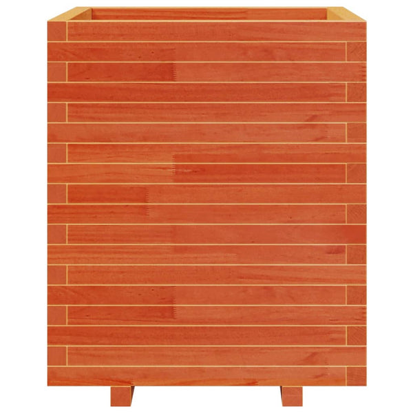 vidaXL Planter Wax Brown 60x60x72.5 cm Solid Pine Wood