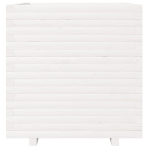 vidaXL Planter White 70x70x72.5 cm Solid Pine Wood
